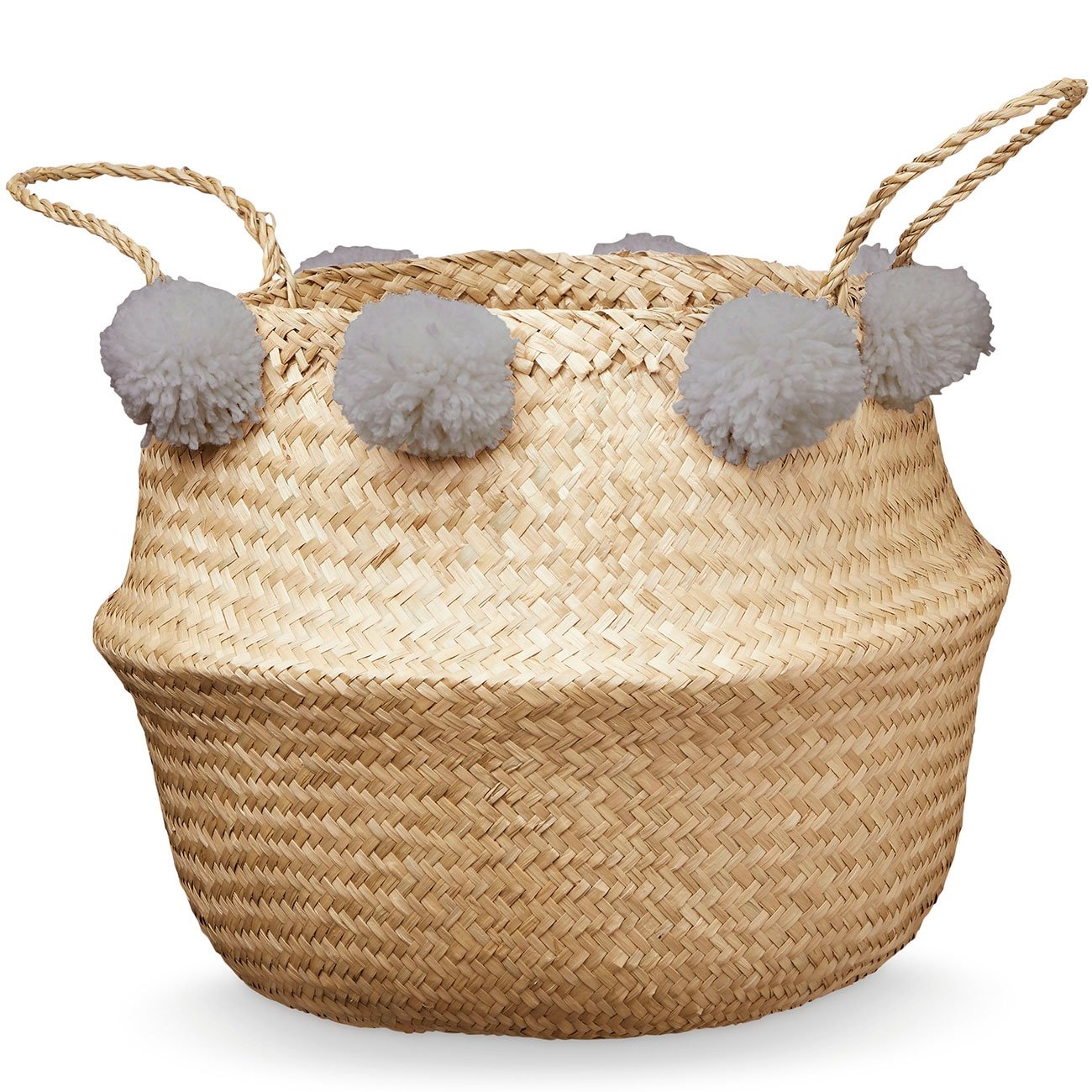 Classic Grey Wicker Storage Basket